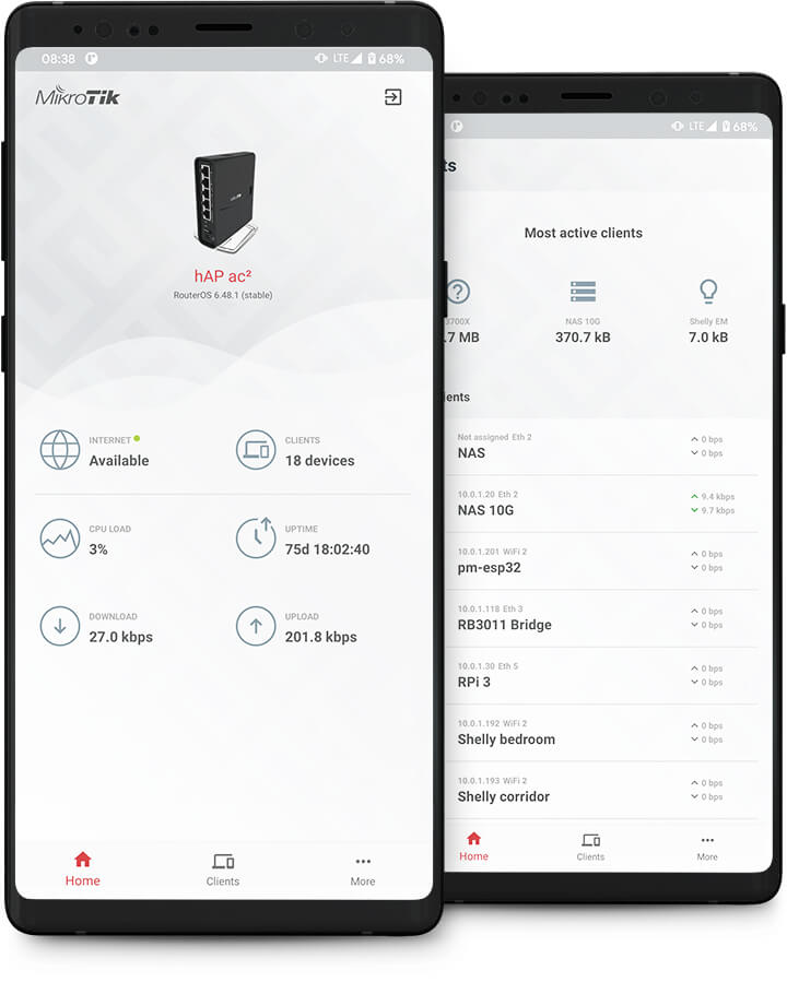 MikroTik Home app preview